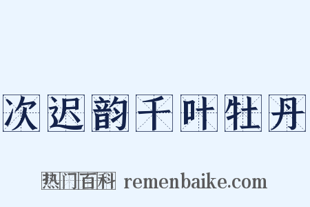 次迟韵千叶牡丹是什么意思的图片
